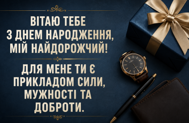 Душевні привітання з днем народження чоловіку відкритка