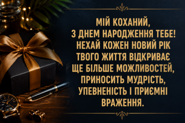 Душевні привітання з днем народження чоловіку від дружини картинка