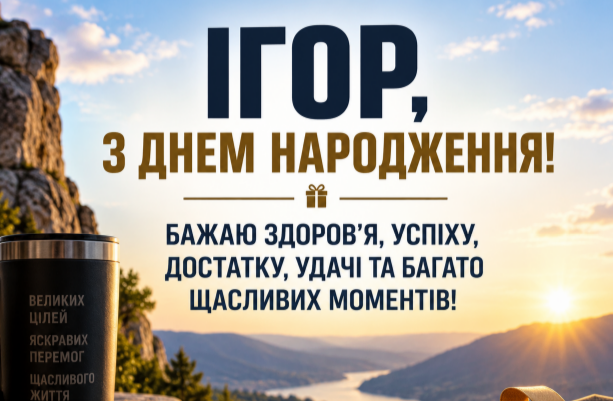 З днем народження Ігор відкритка