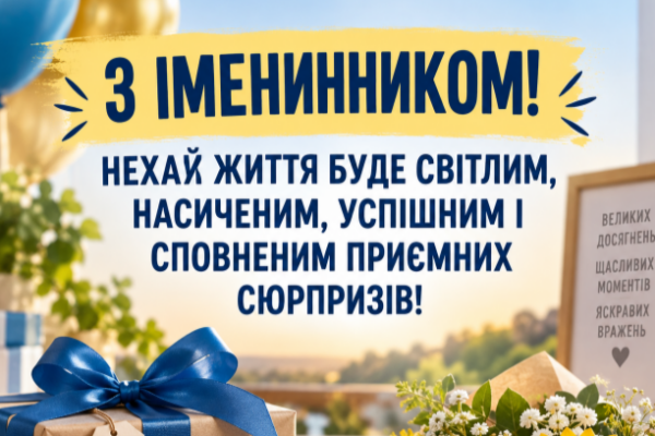 З іменинником українською
